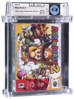 1999 N64 Nintendo 64 (USA) "Mario Party 2" Sealed Video Game - WATA 9.8/A++